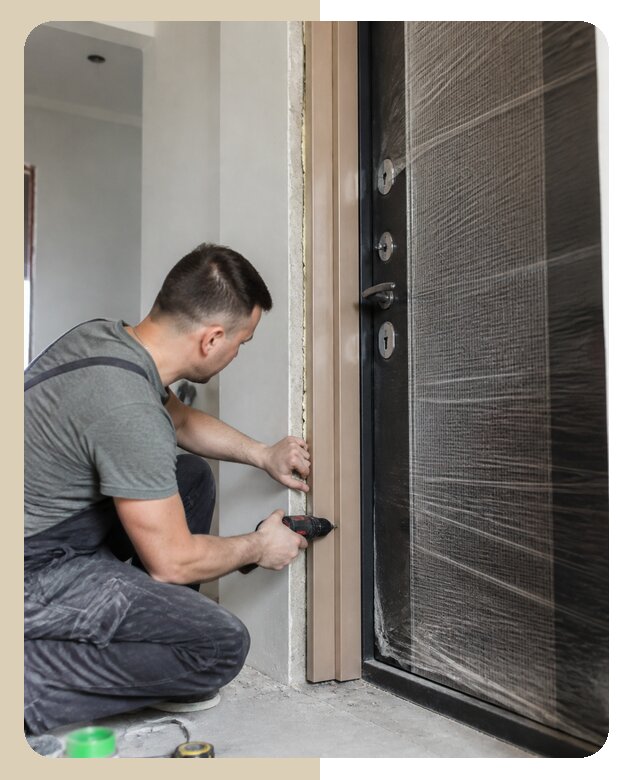 Установка доборов входной двери с гарантией в Клине