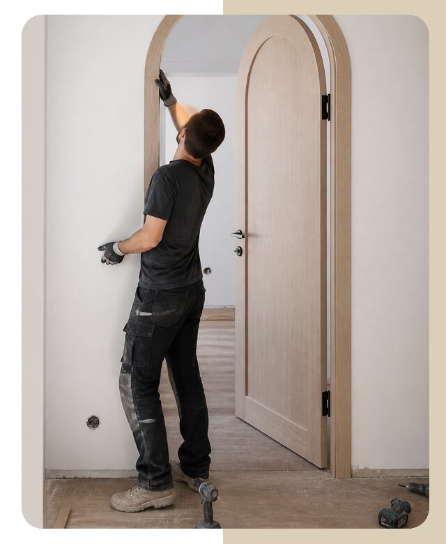 Установка арочной двери в Клине по цене от 7069 р. | ДвериЛегко-Кли
