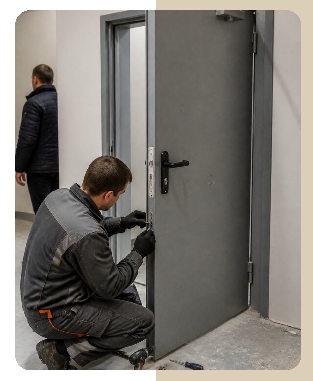 Ремонт противопожарной двери в Клине по цене 6659 р. | ДвериЛегко-Кли
